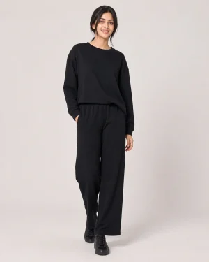 elrare ink black solid lounge front view