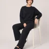 elrare ink black solid lounge seated