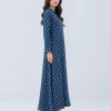 elrare ink blue ikat maxi side view
