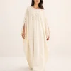 elrare ivory cutwork kaftan front view