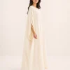 elrare ivory cutwork kaftan side view