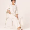 elrare ivory eyelet detail lounge seated