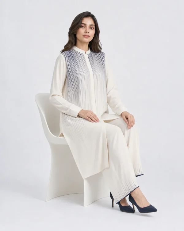 elrare ivory indigo rainline coords seated