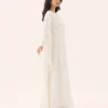 elrare ivory organza applique kaftan side view