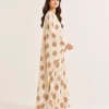 elrare ivory rust medallion kaftan side view
