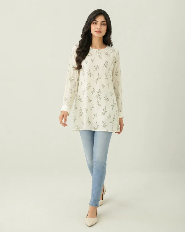 elrare ivory sage botanical top front view