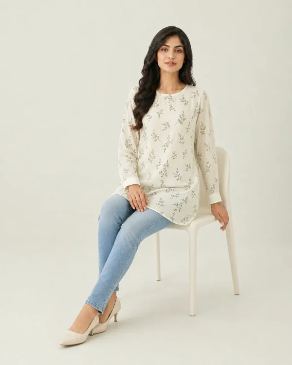 elrare ivory sage botanical top seated