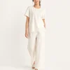 elrare ivory schiffli hem lounge front view