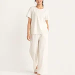 elrare ivory schiffli hem lounge front view