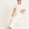 elrare ivory schiffli hem lounge seated