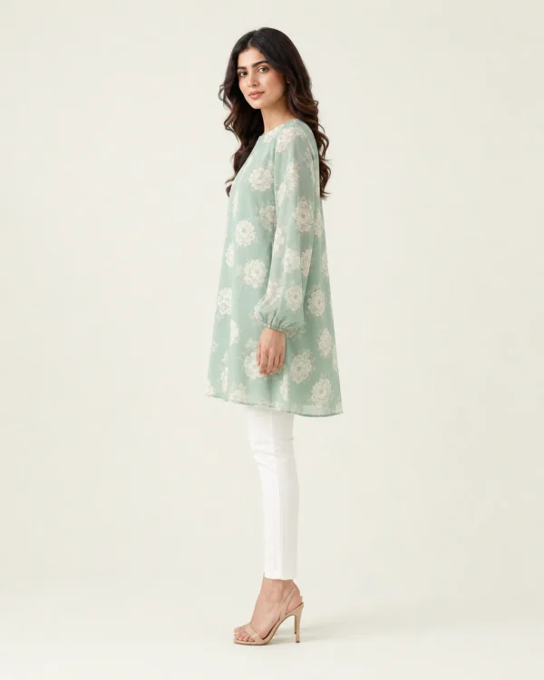 elrare jade floral tunic side view