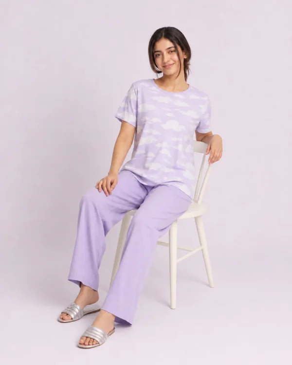 elrare lavender cloud lounge seated
