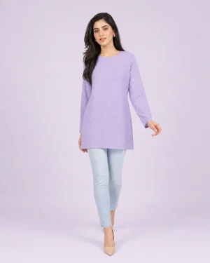 elrare lavender dot top front view