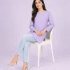 elrare lavender dot top seated
