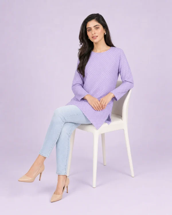 elrare lavender dot top seated