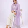 elrare lavender mirror work dupatta seated