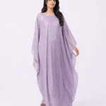 elrare lavender sequin kaftan front view