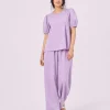 elrare lilac puff solid lounge front view