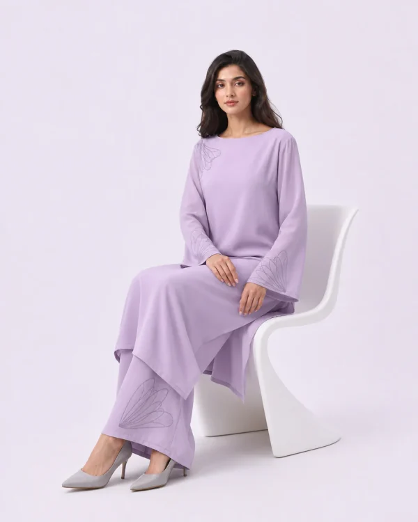 elrare lilac silver moth coords seated