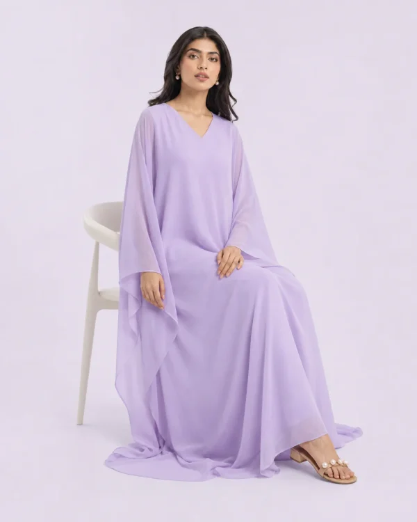 elrare lilac solid kaftan seated