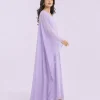 elrare lilac solid kaftan side view