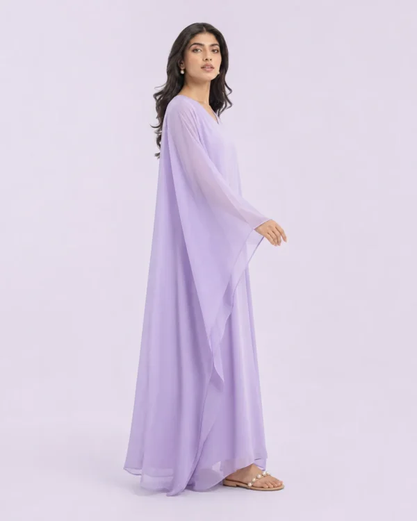 elrare lilac solid kaftan side view