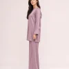 elrare mauve brushed satin coords side view
