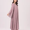 elrare mauve ditsy kaftan side view