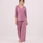 elrare mauve solid lounge front view