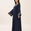 elrare midnight resham kaftan side view