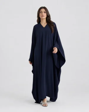 elrare midnight solid kaftan front view
