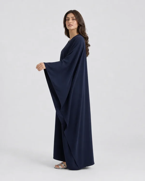 elrare midnight solid kaftan side view