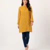 elrare mustard sprig tunic front view