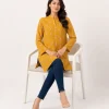 elrare mustard sprig tunic seated