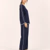 elrare navy contrast piping lounge side view