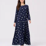 elrare navy moon dot maxi front view