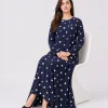 elrare navy moon dot maxi seated