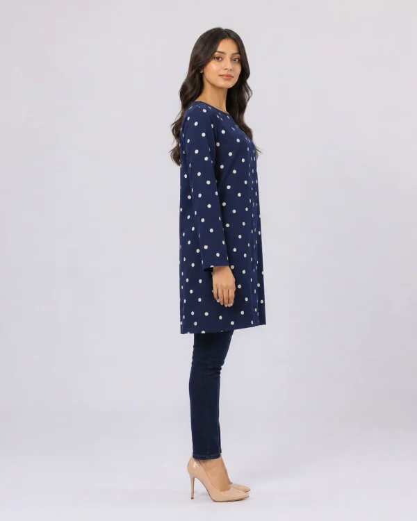 elrare navy moon dot tunic side view
