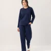 elrare navy solid lounge front view