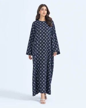 elrare navy tile kaftan front view
