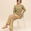 elrare olive camel contrast lounge seated