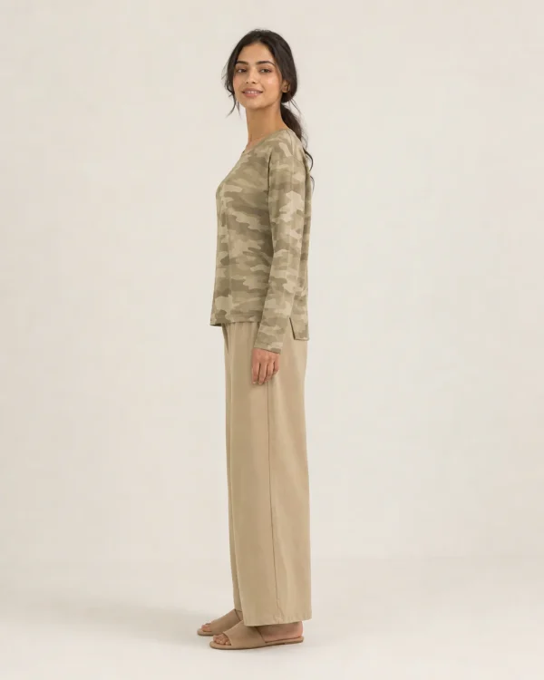 elrare olive earth camo lounge side view