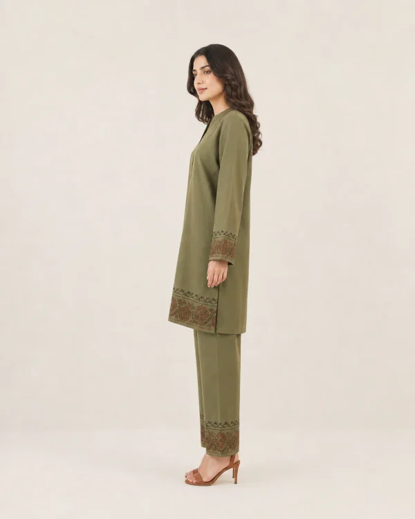elrare olive kalamkari border coords side view