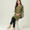 elrare olive leaf tunic seated