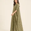 elrare olive meadow kaftan side view