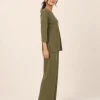 elrare olive side slit lounge side view