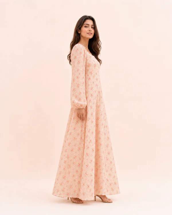 elrare peach blossom maxi side view