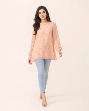 elrare peach blossom top front view