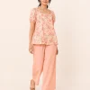 elrare peach garden floral lounge front view