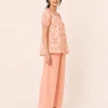 elrare peach garden floral lounge side view